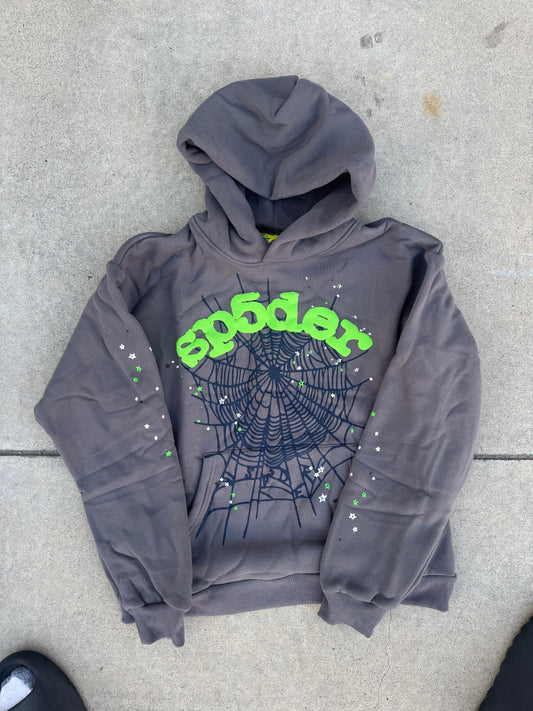 Grey and Green Hoodie