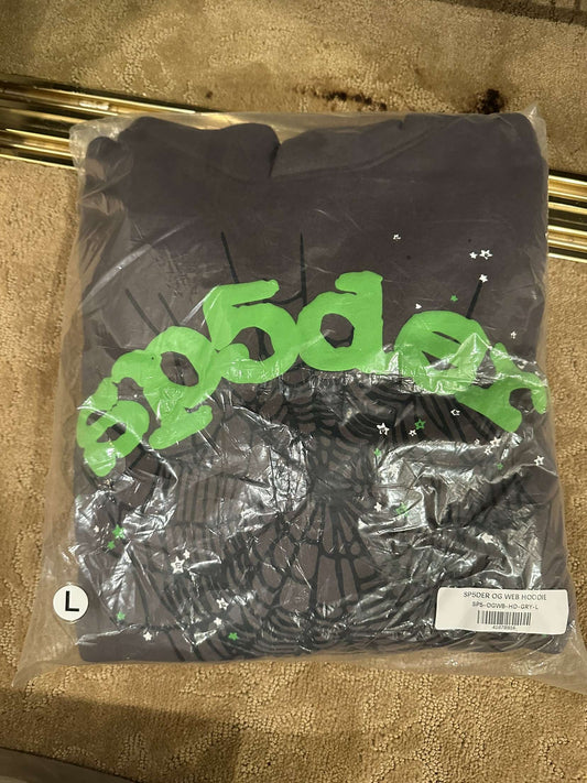 Grey and Green Hoodie
